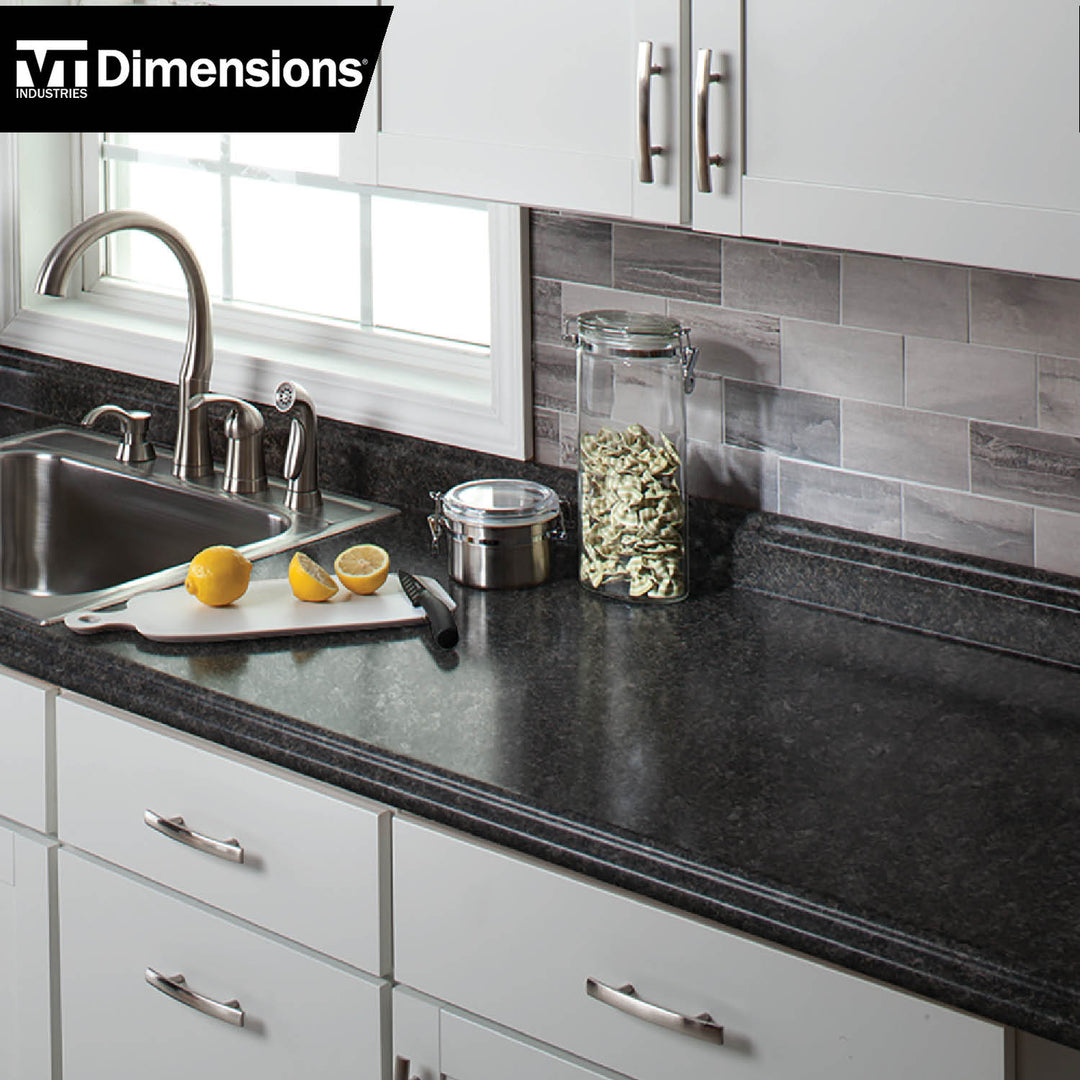 VT Dimensions Formica 6-ft Midnight Stone Etchings Right-Hand Miter-Cu –  Super Arbor, image size:1080x1080