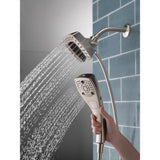 In2ition Two-in-One 5-Spray 5.8 in. Dual Wall Mount Fixed and Handheld Shower Head in Stainless - Super Arbor