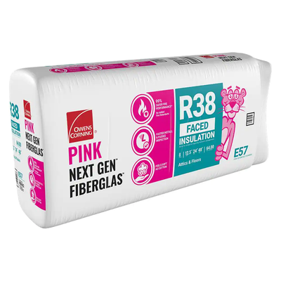 Owens Corning R-38 Kraft Faced Fiberglass Insulation Batts 12.5 in. x 24 in. x 48 in.