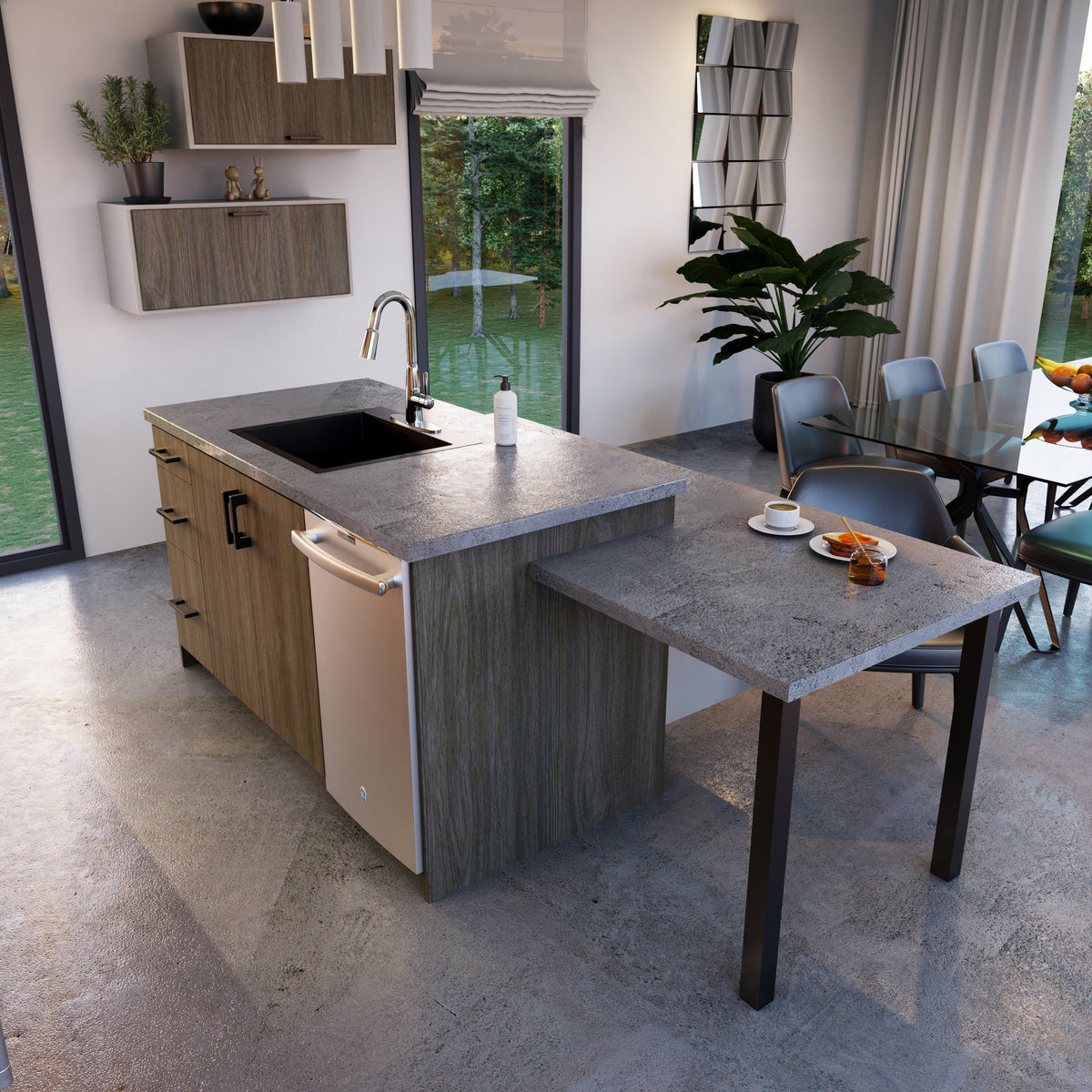 Hugo&Borg Savane 30-in W x 15-in H x 14-in D Textmel Wall Fully Assembled Cabinet (Flat Panel Slab Door Style)