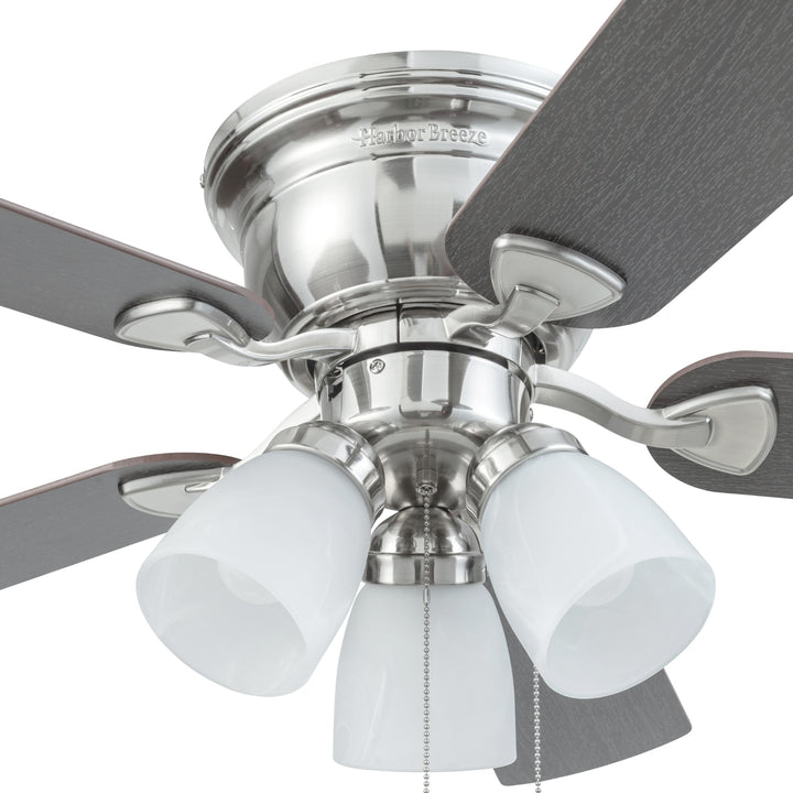 Harbor Breeze Centreville 42-in Brushed Nickel LED Indoor Flush