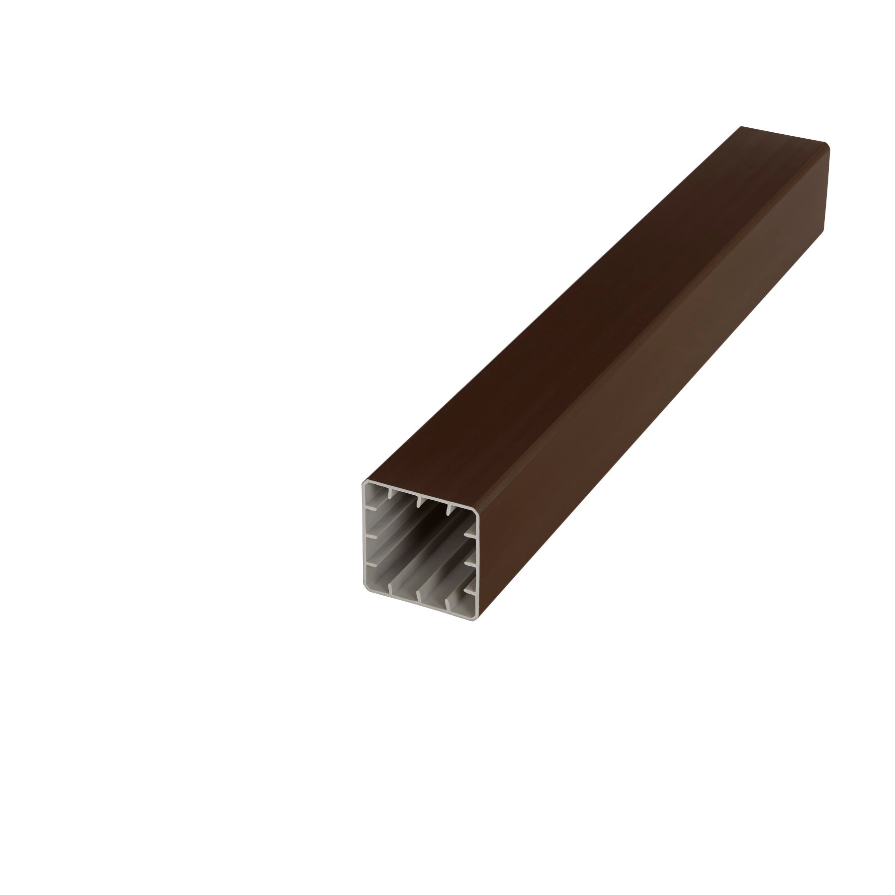 A single green leaf against a white background.