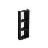 WELLFOR W12 44-in x 30-in Lighted LED Fog Free Surface/Recessed Mount Anodized Black Aluminum Mirrored Soft Close Medicine Cabinet with Outlet