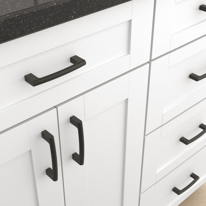 Origin 21 NOE 3-3/4-in (96mm) Center to Center Matte Black Cylindrical Handle Drawer Pull