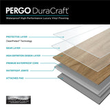Pergo Marbella Limestone Gray Luxury Vinyl Tile Flooring with WetProtect