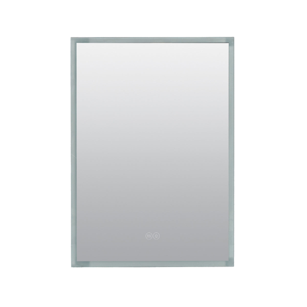 Zenna Home 17.7-in x 23.5-in Lighted LED Fog Free Surface/Recessed Mount Aluminum Mirrored Medicine Cabinet with Outlet