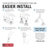 Delta Flynn Brushed Nickel 2-Handle 4-in Centerset WaterSense Bathroom Sink Faucet with Drain