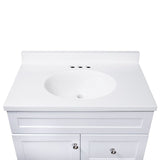 Style Selections Ellenbee 30.5-in White Single Sink Bathroom Vanity with White Cultured Marble Top