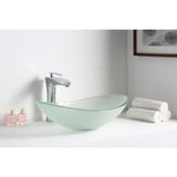 Forza Series Deco-Glass Vessel Sink in Lustrous Frosted - Super Arbor