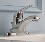 Delta Foundations Chrome 1-Handle 4-in Centerset WaterSense Bathroom Sink Faucet with Drain and Deck Plate