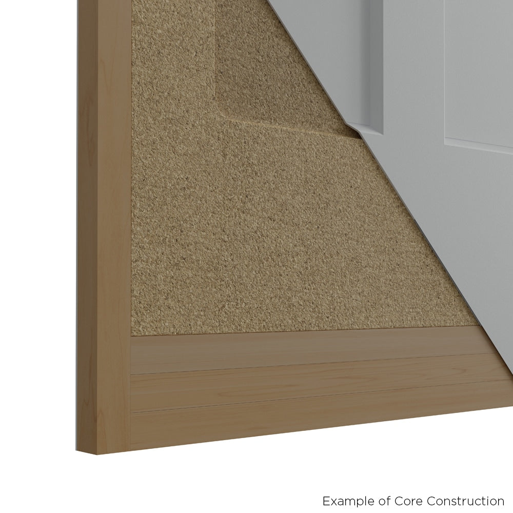 Masonite Pre-Hung Interior Door, 28-in x 80-in, Primed White, 3-Panel Craftsman, Solid Core Molded Composite, Left-Hand, Flat Jamb