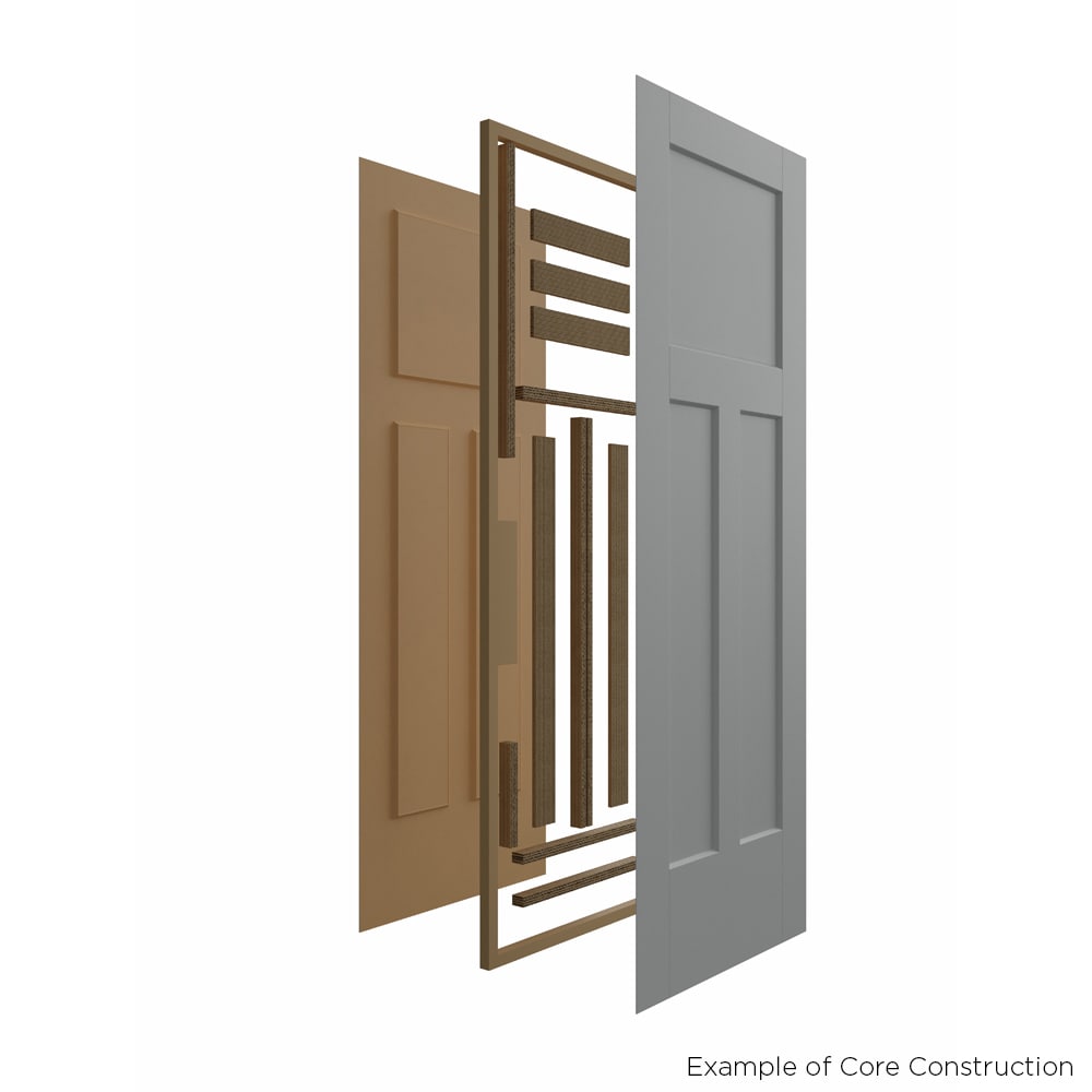 Masonite Heritage 24-in x 80-in Primed White 3-Panel Craftsman Molded Composite Bifold Door, Hollow Core (Hardware Included)