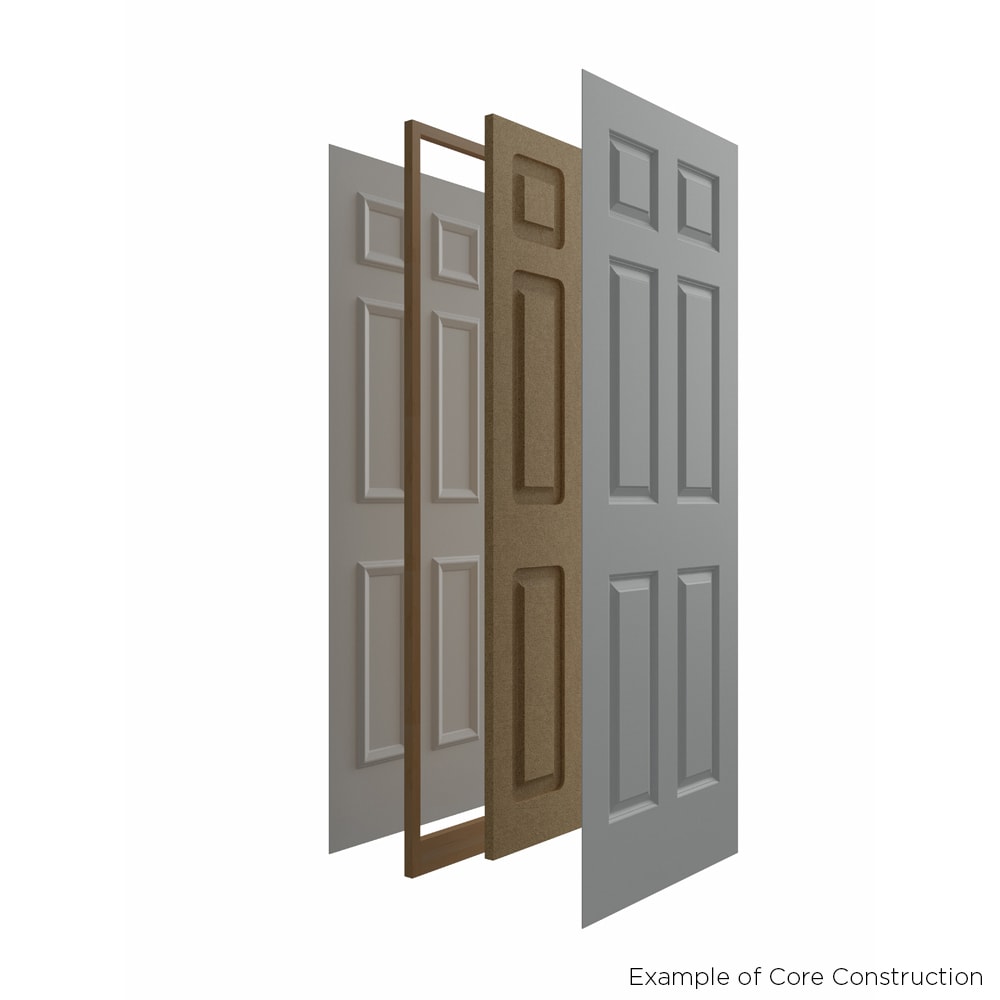 Masonite Traditional 30-in x 80-in Flush Hollow Core Unfinished Hardwood Veneer Right Hand Single Prehung Interior Door