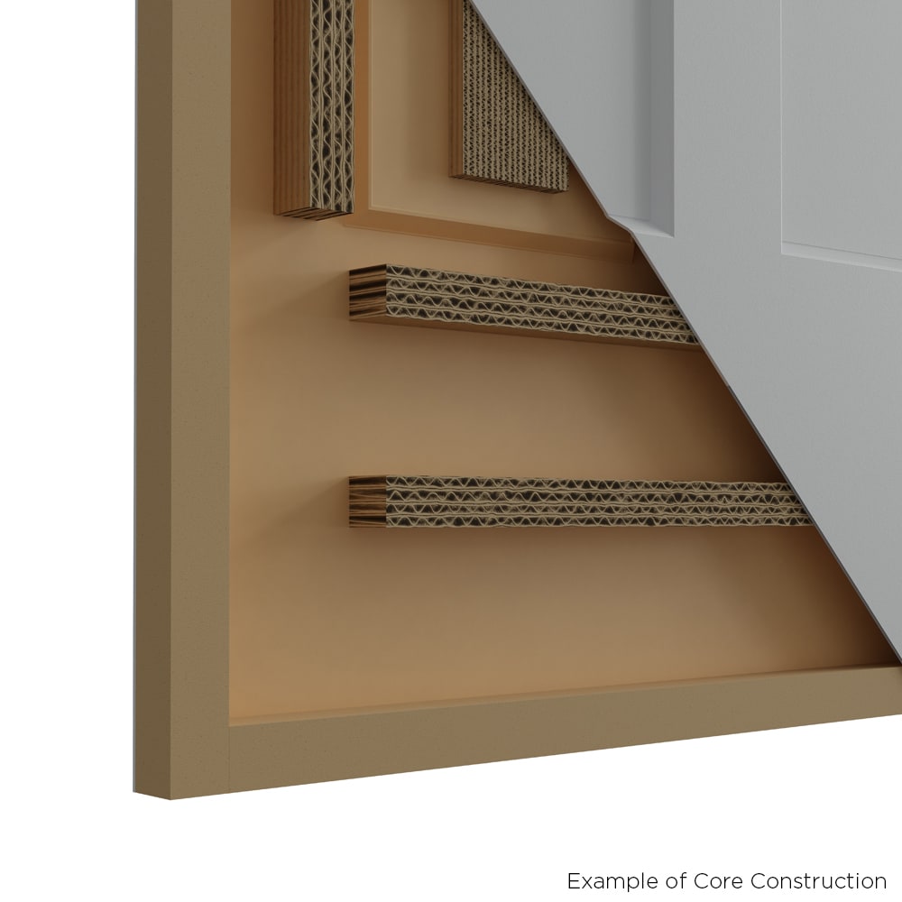 Masonite Traditional 30-in x 80-in 2-Panel Square Hollow Core Primed Molded Composite Left-Hand Single Prehung Interior Door