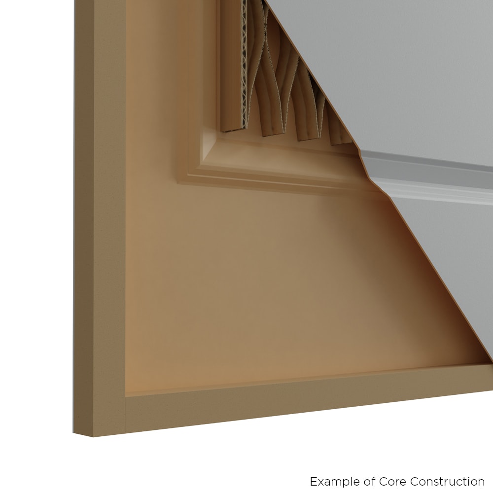 Masonite Traditional 30-in x 78-in 6-Panel Hollow Core Primed Molded Composite Left-Hand Flat Jamb Single Prehung Interior Door