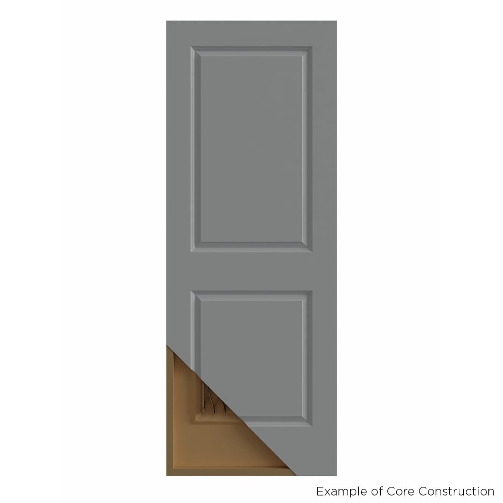 Masonite Traditional 30-in x 78-in 6-Panel Hollow Core Primed Molded Composite Left-Hand Flat Jamb Single Prehung Interior Door