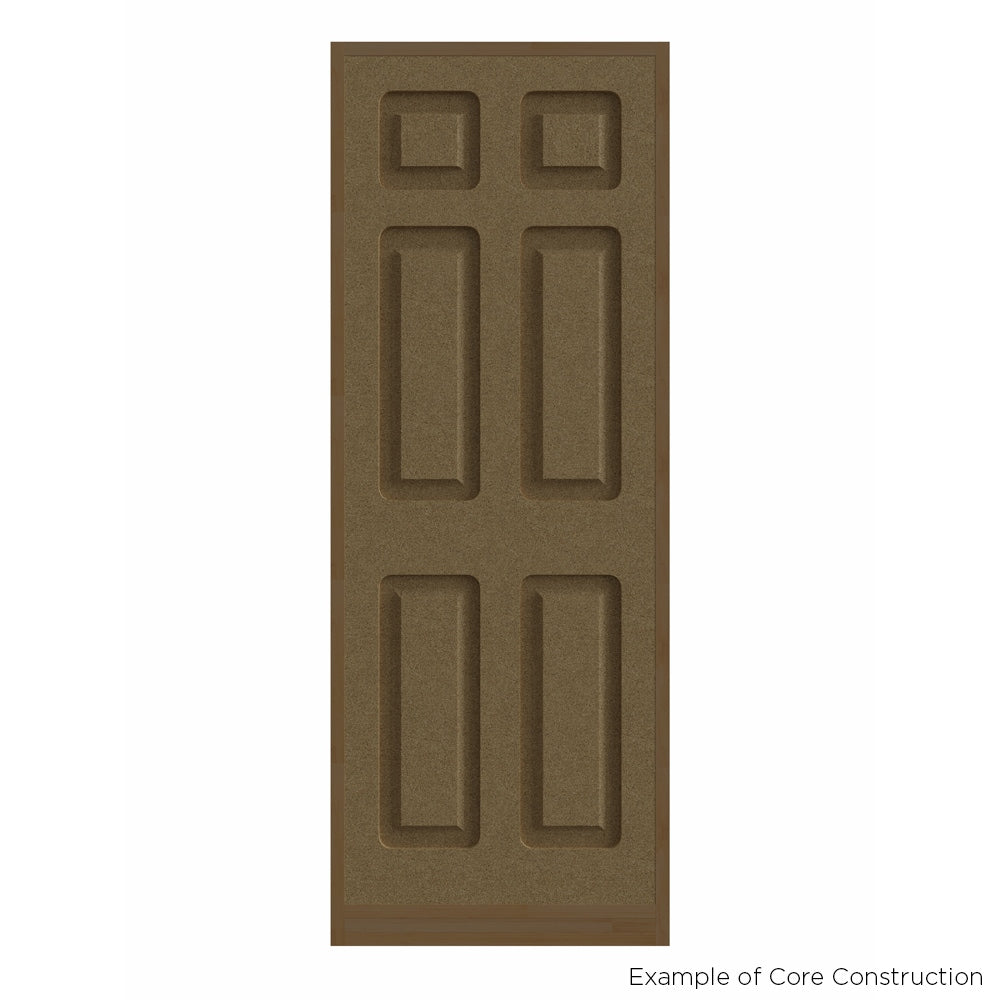 Masonite Traditional 30-in x 80-in Unfinished 6-Panel Solid Core Pine Wood Right-Hand Single Prehung Interior Door