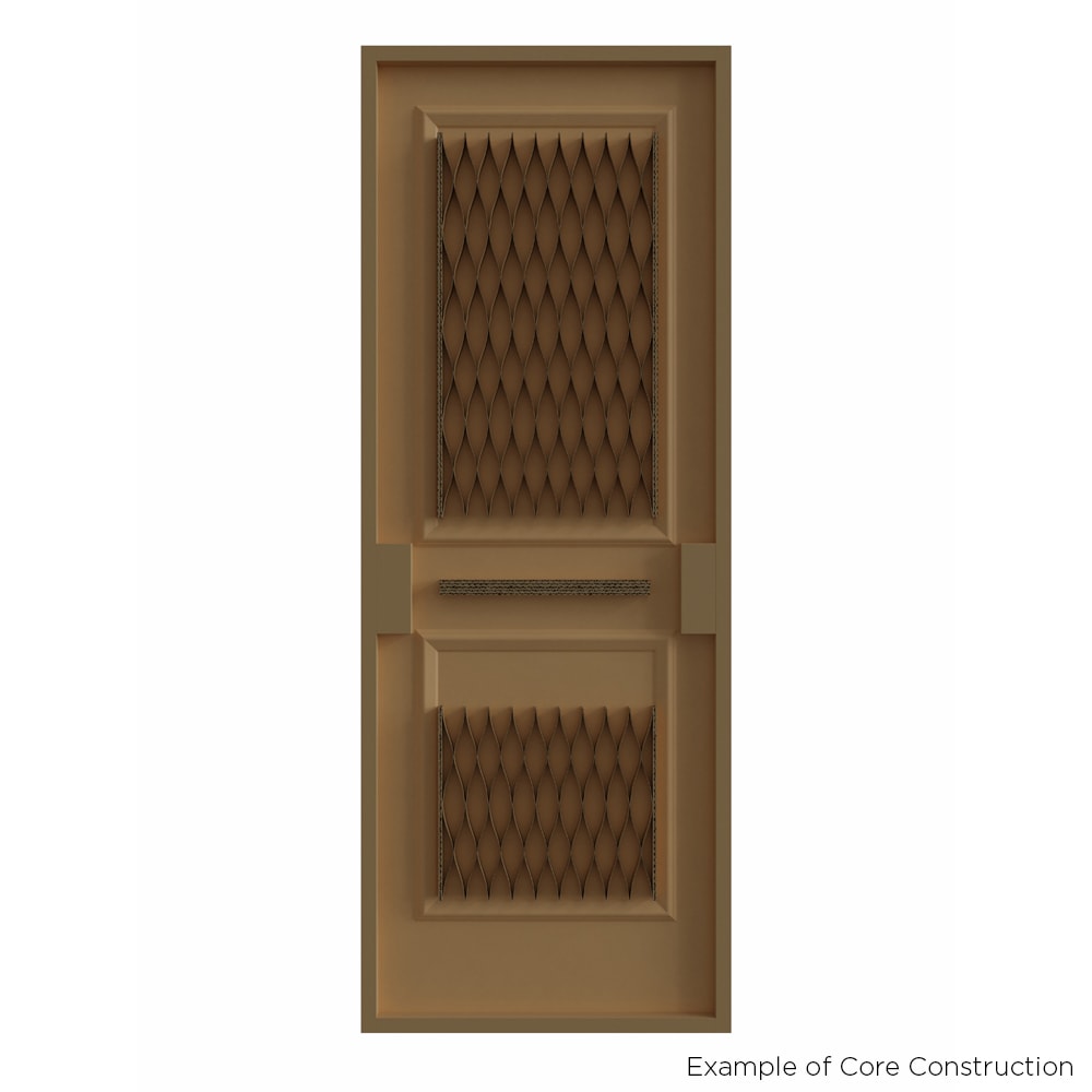 Masonite Traditional 30-in x 78-in 6-Panel Hollow Core Primed Molded Composite Left-Hand Flat Jamb Single Prehung Interior Door