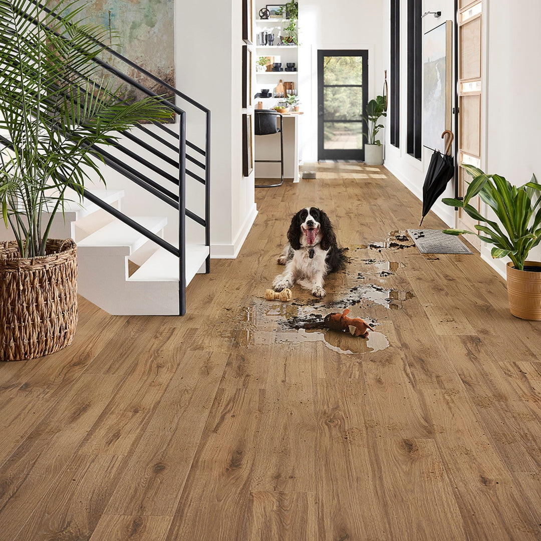 Pergo Evercraft Brown Waterproof Wood Plank Laminate Flooring