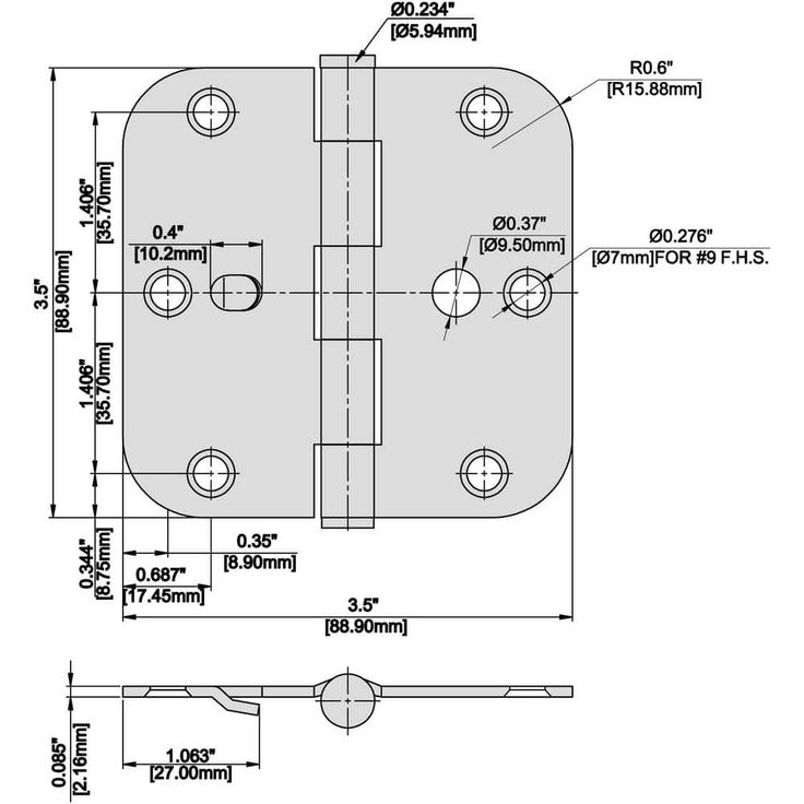 3-1/2 in. Satin Nickel 5/8 in. Radius Security Door Hinges Value Pack (3-Pack)