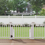 Freedom Camden 48-in L x 36-in H White Composite Deck Railing Gate (Assembly Required)