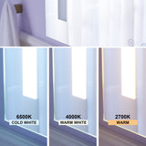 WELLFOR VICK 24-in x 30-in Lighted LED Fog Free Surface/Recessed Mount Silver Mirrored Soft Close Medicine Cabinet with Outlet