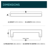 Origin21 Origin 21 Zoey 5-1/16-in (128mm) Center to Center Navy Square Handle Drawer Pull