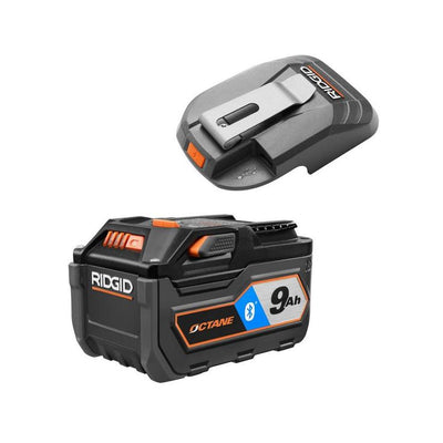 18-Volt OCTANE Bluetooth 9.0 Ah Battery with 18-Volt USB Portable Power Source with Activate Button