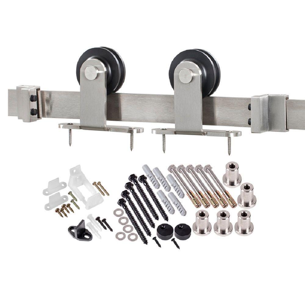 78.75 in. Bronze Top Strap Barn Door Hardware - Super Arbor