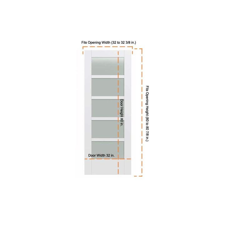 32 in. x 80 in. MODA Primed PMT1055 Solid Core Wood Interior Door Slab w/Translucent Glass