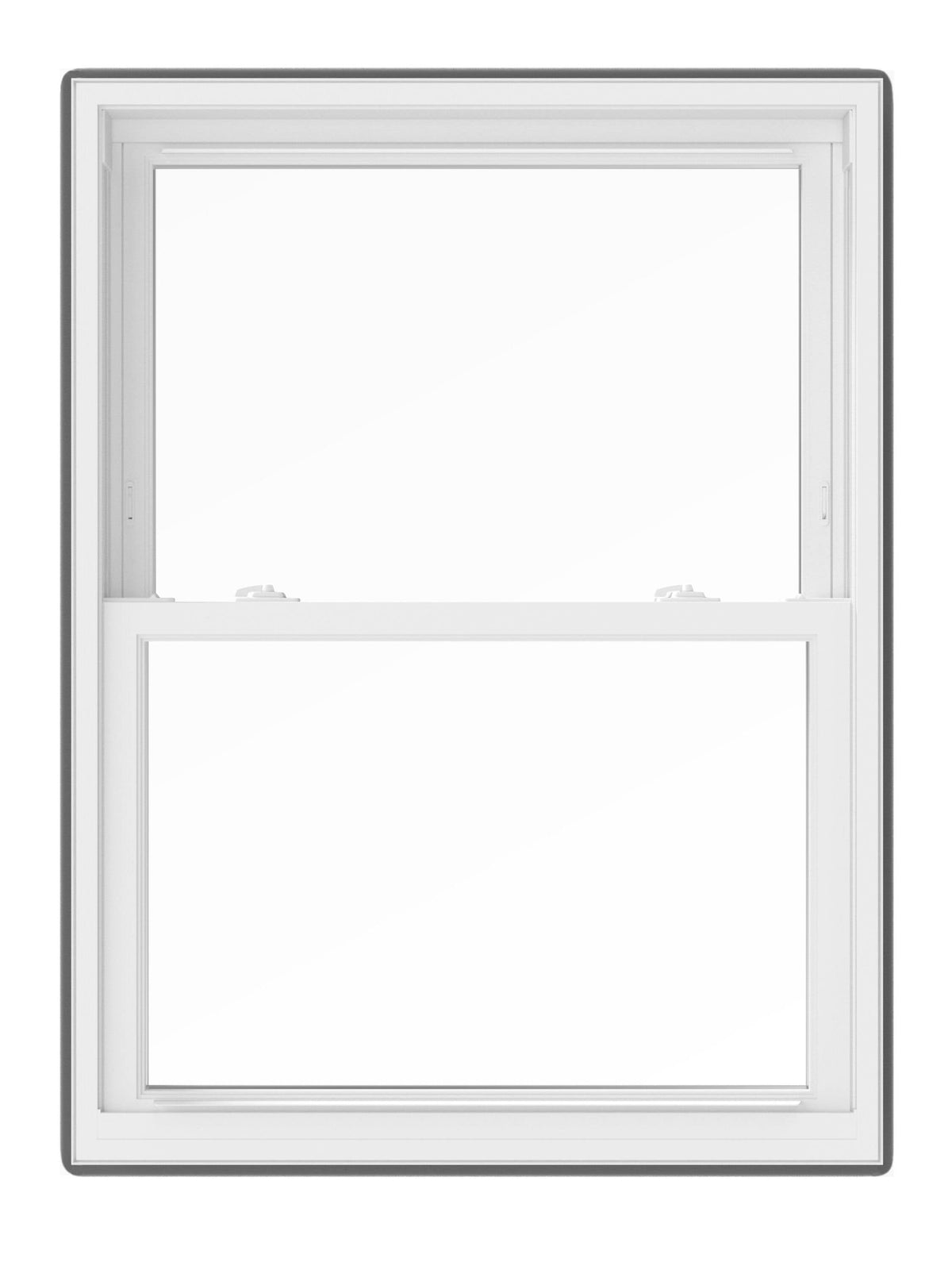 Pella 150 Series Replacement 29-1/2-in x 57-1/2-in White Vinyl Low-E Argon Double-Hung Window, Full Screen Included