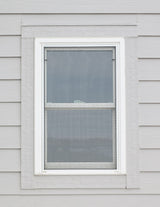 Pella 150 Series Replacement 29-1/2-in x 57-1/2-in White Vinyl Low-E Argon Double-Hung Window, Full Screen Included