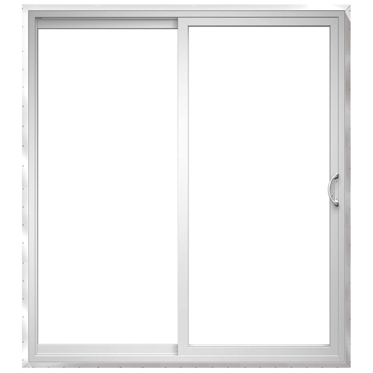 Pella 150 Series West 72-in x 96-in 4-9/16-in Jamb Low‑E Argon White Vinyl Right-Hand Sliding Double Patio Door