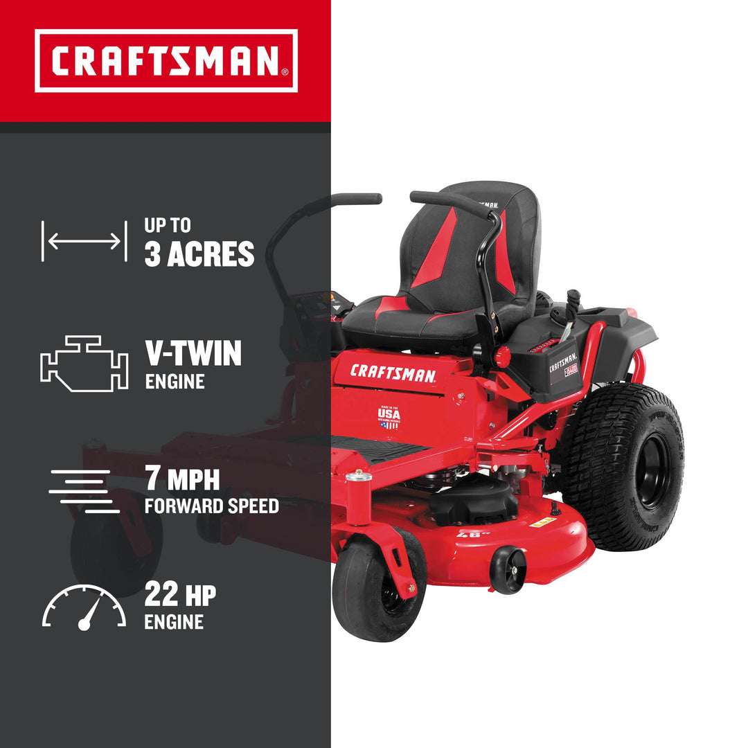 Craftsman Z5400 46-in 22-HP V-Twin Gas Zero-Turn Riding Lawn Mower