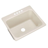 Kensington Drop-In Acrylic 25 in. 4-Hole Single Bowl Utility Sink in White - Super Arbor