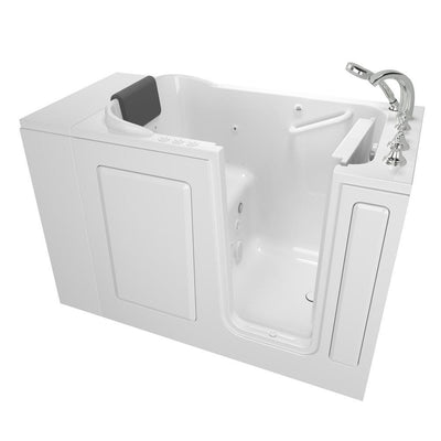 Gelcoat Premium Series 48 in. x 28 in. Left Hand Walk-In Whirlpool and Air Bathtub in Linen - Super Arbor