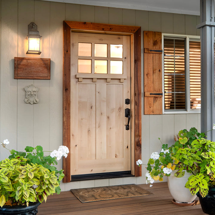 Krosswood 36 in. x 80 in. Craftsman Knotty Alder 6-Lite Clear