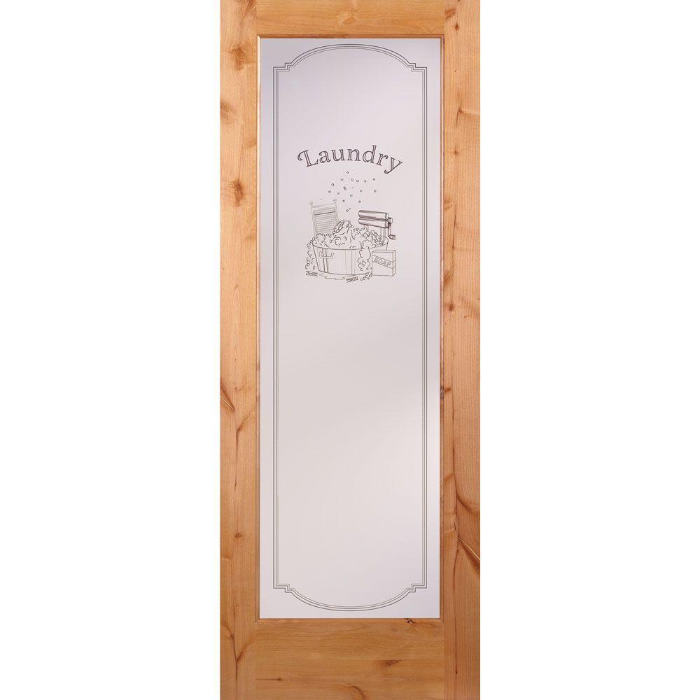32 in. x 80 in. 1 Lite Laundry Smooth Primed MDF Interior Door Slab - Super Arbor