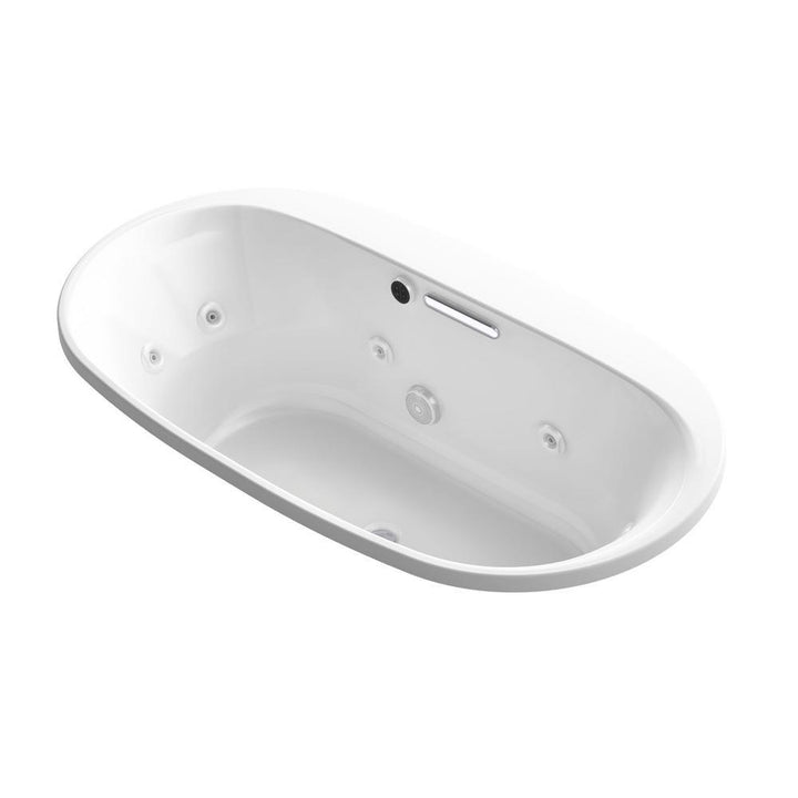 Underscore 5.5 ft. Acrylic Oval Drop-in Rectangular Whirlpool Bathtub in White - Super Arbor