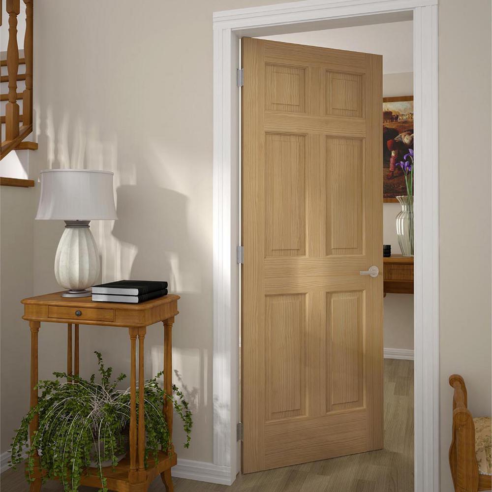 24 in. x 96 in. 6-Panel Pine Unfinished Solid Core Interior Door Slab - Super Arbor