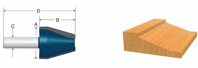 Bosch 1-1/8-in Carbide-Tipped Vertical Raised Panel Router Bit