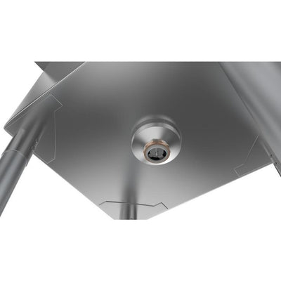 Freestanding Stainless Steel 29 in. 2-Hole Single Bowl Commercial Kitchen Sink