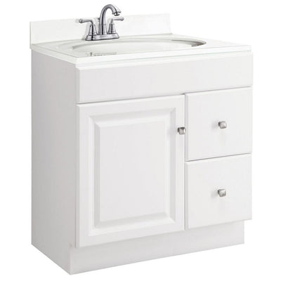 Wyndham 30 in. W x 18 in. D Unassembled Bath Vanity Cabinet Only in White Semi-Gloss
