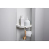 STORE+ 60 in. x 34 in. Single Threshold Center Drain Shower Base with Shower Walls and 10-Piece Accessory Kit in White - Super Arbor