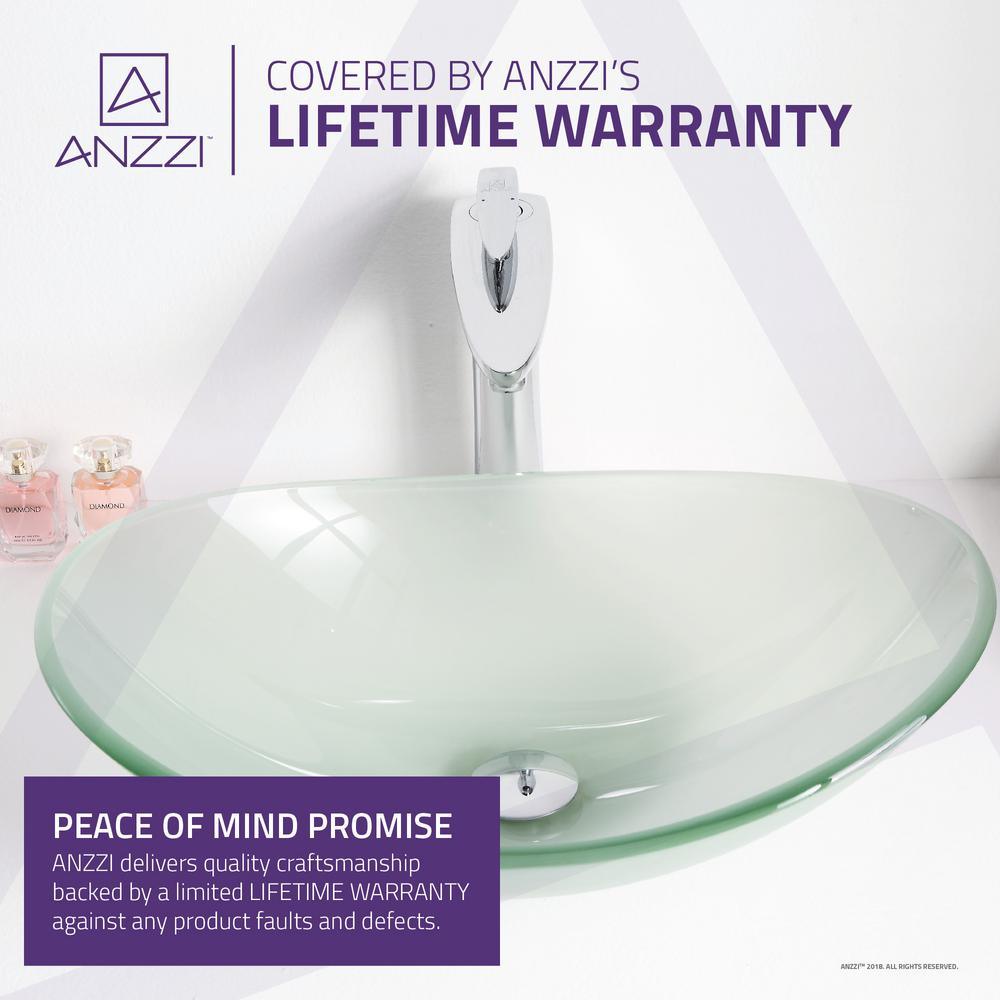 Forza Series Deco-Glass Vessel Sink in Lustrous Frosted - Super Arbor