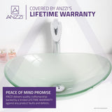Forza Series Deco-Glass Vessel Sink in Lustrous Frosted - Super Arbor