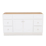 Hampton 48 in. W x 21 in. D x 33.5 in. H Bathroom Vanity Cabinet Only in White