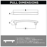 Modern Twist 5-1/16 in. (128 mm) Satin Nickel Drawer Pull - Super Arbor