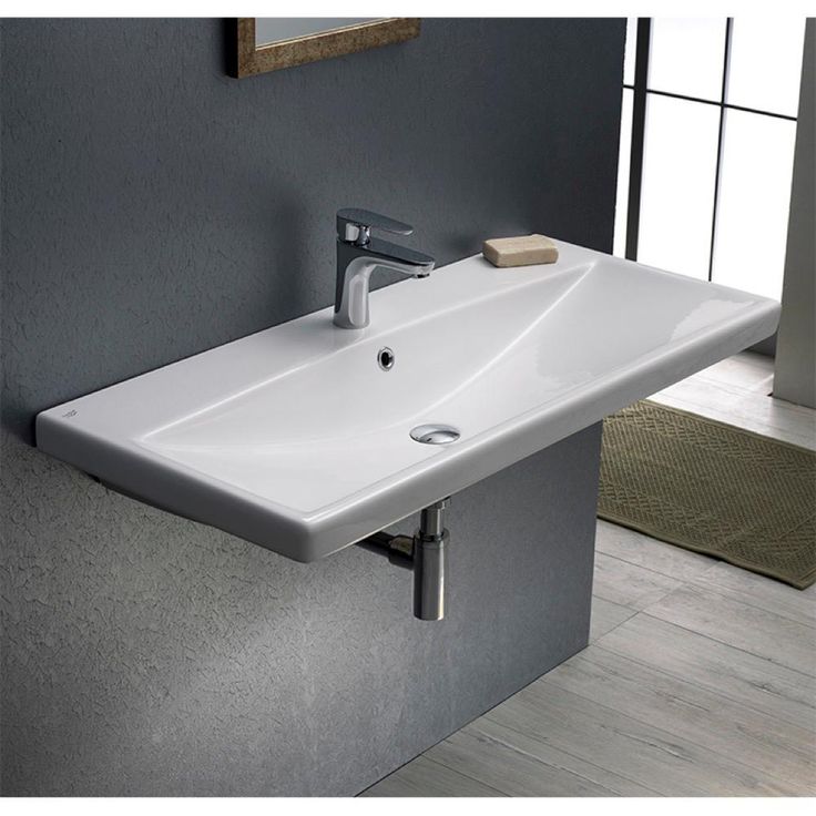 Nameeks Elite Wall Mounted Bathroom Sink in White