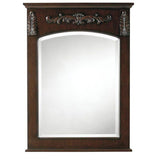 26 in. W x 35 in. H Framed Rectangular  Bathroom Vanity Mirror in Antique Cherry